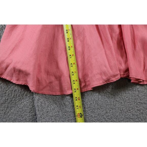 Rachel Parcell Dress Medium Pink Mauve Button Down Linen Blend Midi - Picture 8 of 8